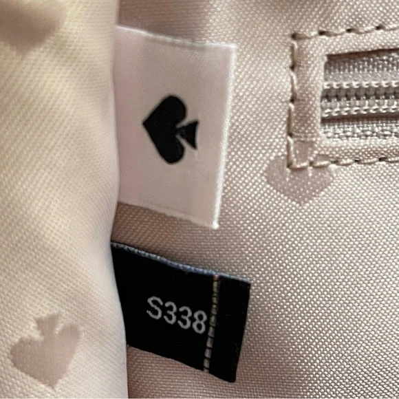 Kate Spade Staci Medium Satchel Crossbody Saffiano Leather Tan White Black - Picture 15 of 16